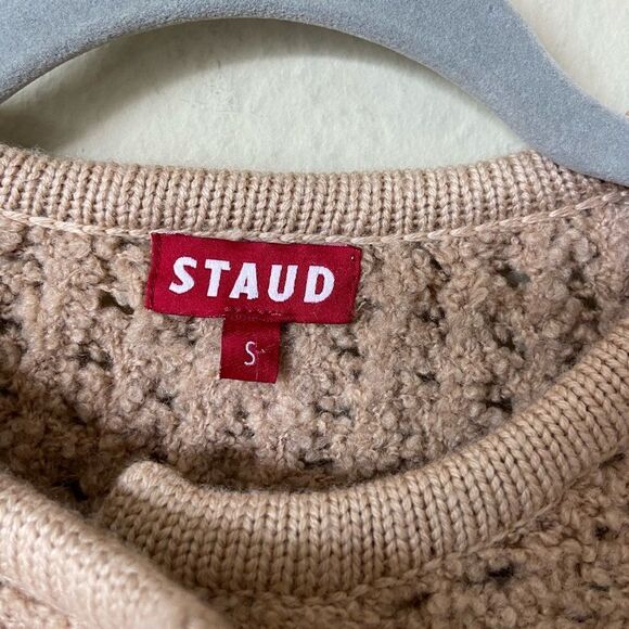 Staud Lisson Cream Jacket Camel Merino Wool Size S - Picture 11 of 12